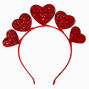 Valentine&#39;s Day Glitter Hearts Tiara Headband,