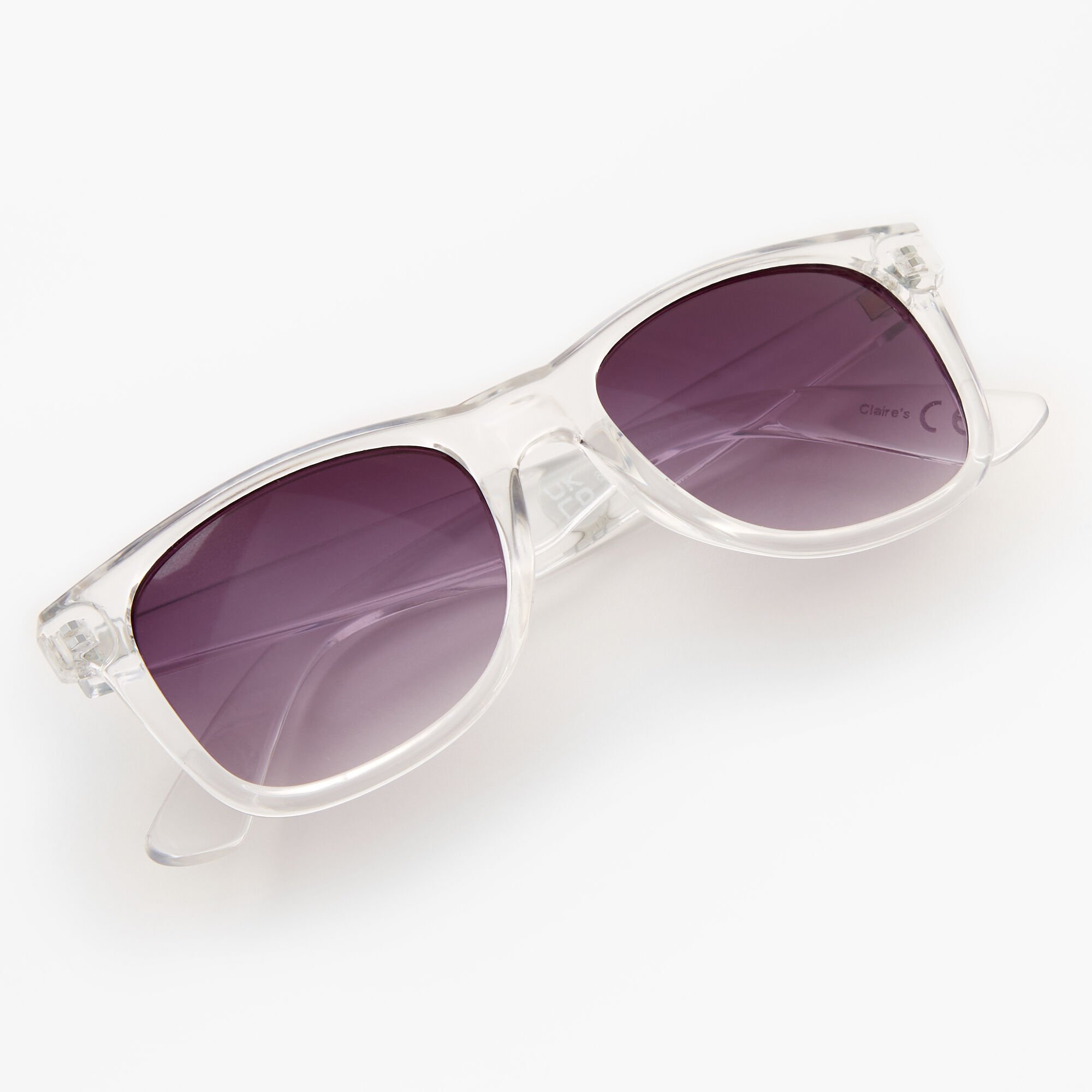 Clear retro shop sunglasses