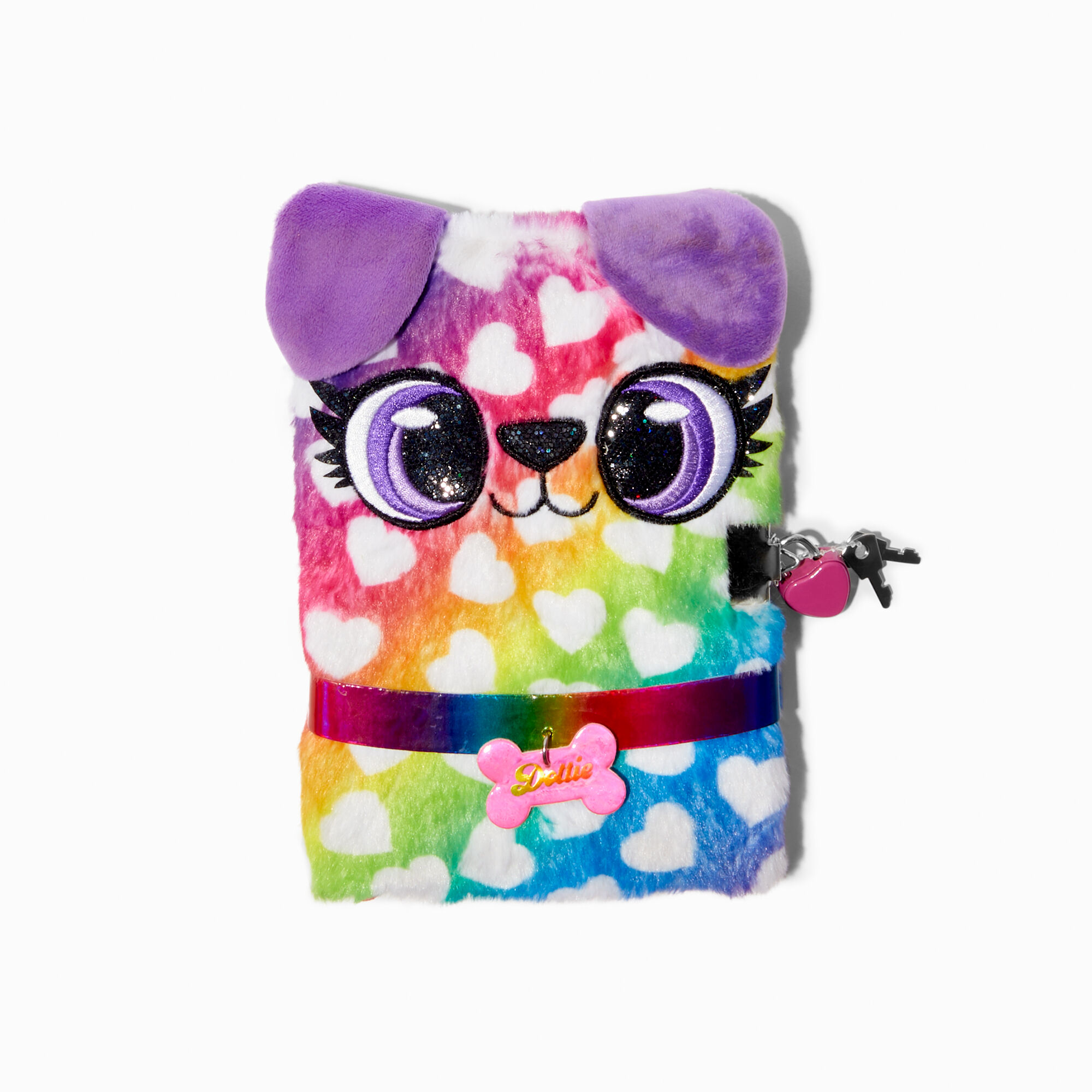 View Claires Puppy Heart Lock Diary Rainbow information
