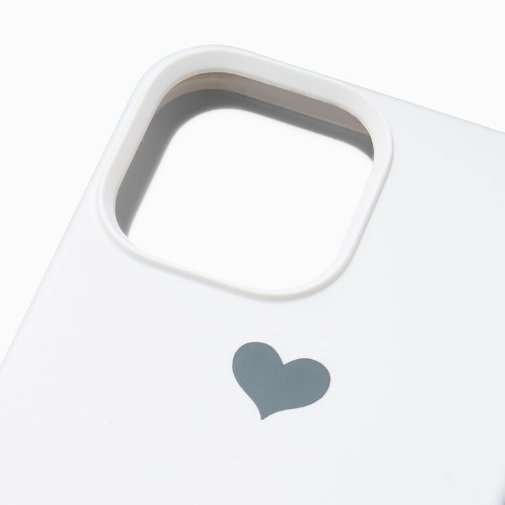 White Heart Phone Case - Fits iPhone 13 Pro Max,