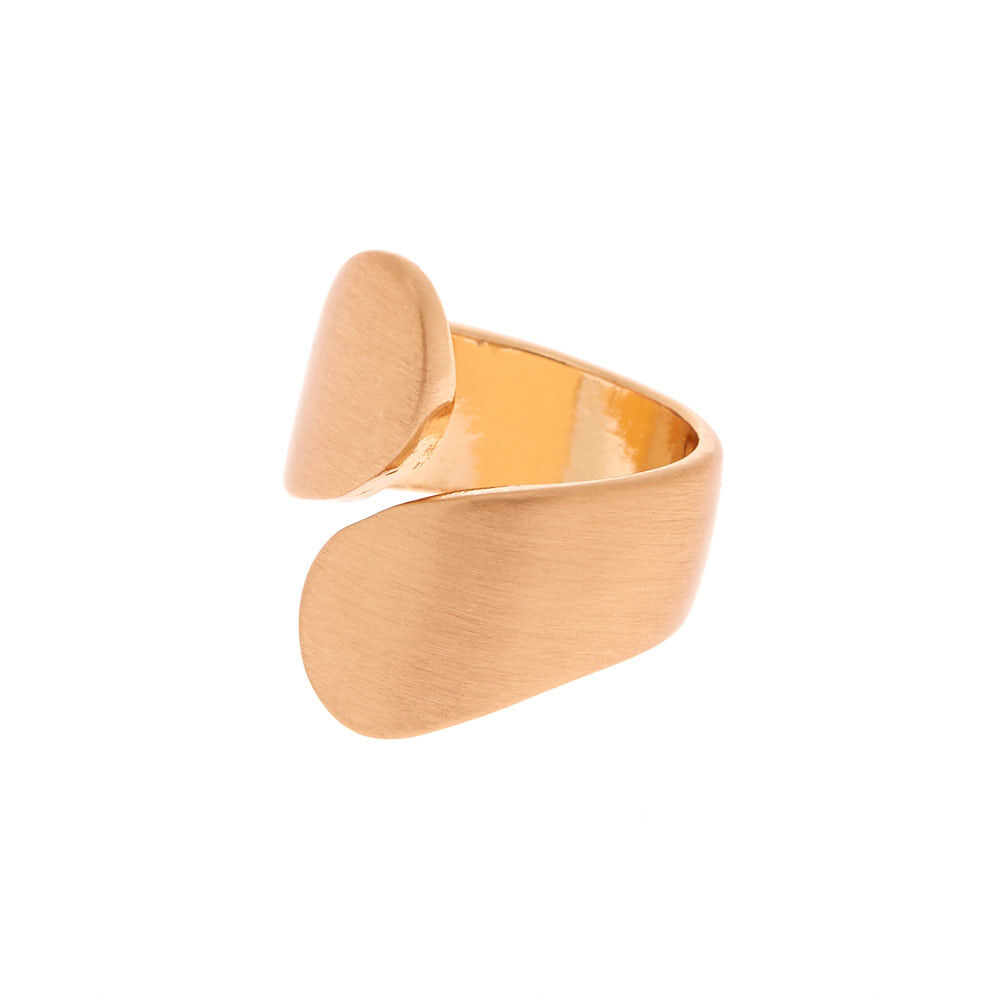 Brushed Gold Wrap Ring,