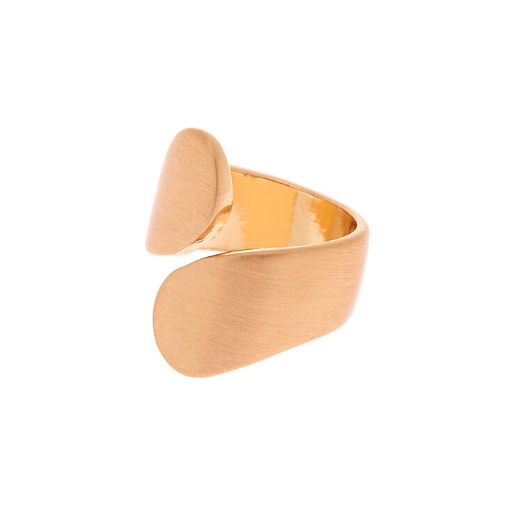 Brushed Gold Wrap Ring,
