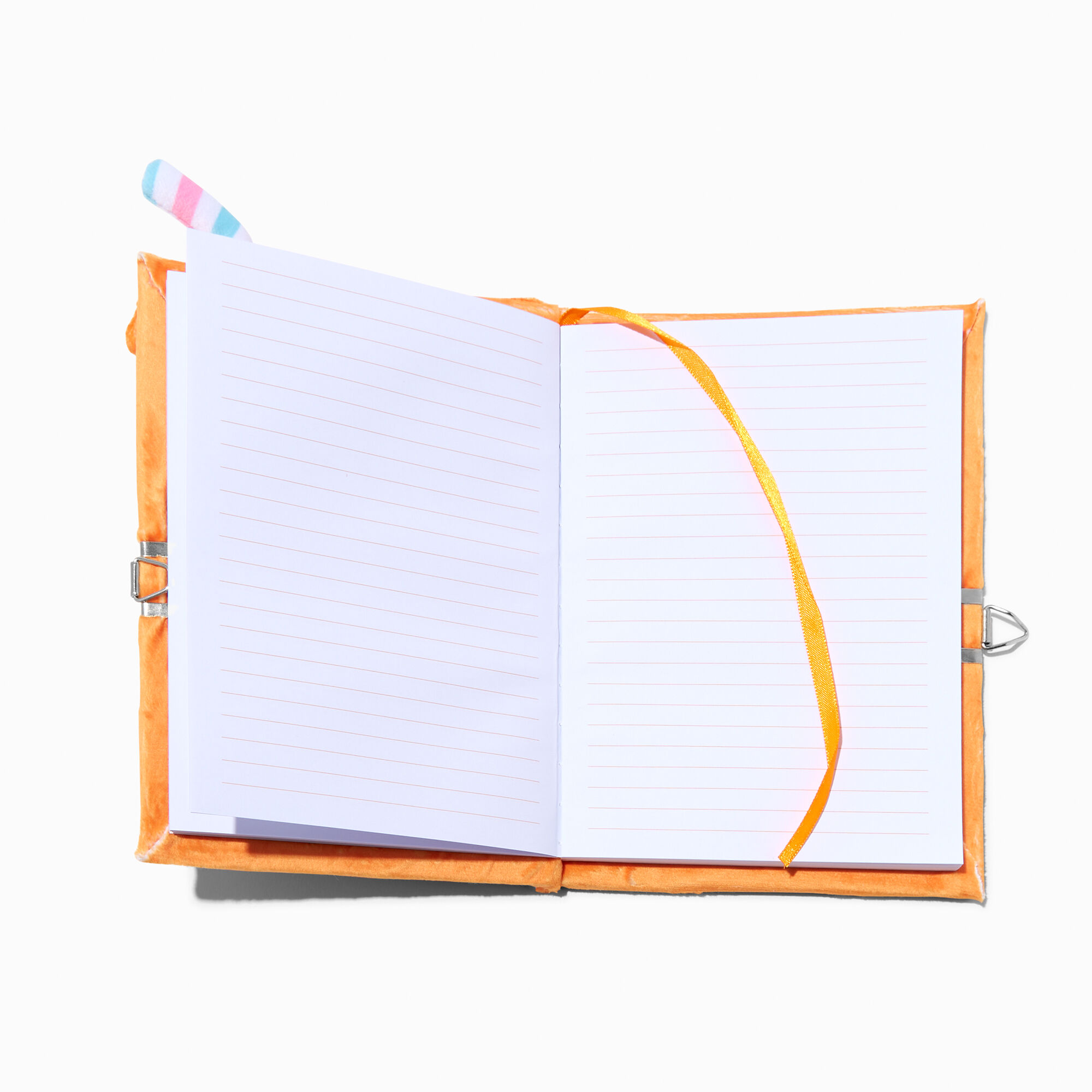 Journal intime à cadenas peluche brique de jus d’orange,