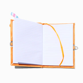 Orange Juice Box Plush Lock Diary,