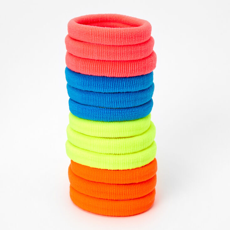 Neon Rolled Hair Ties - 12 Pack,