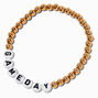Gold-tone &#39;&#39;Gameday&#39;&#39; Beaded Stretch Bracelet,