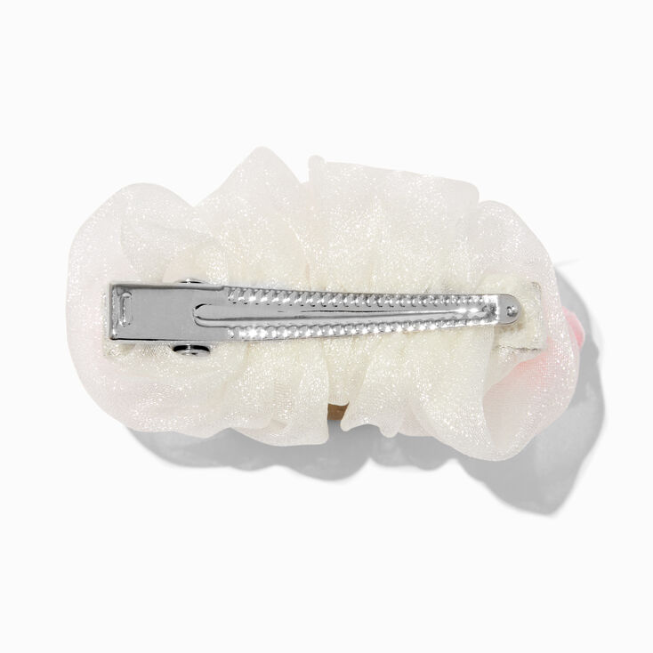 Claire&#39;s Club Rose Tulle Hair Clip,