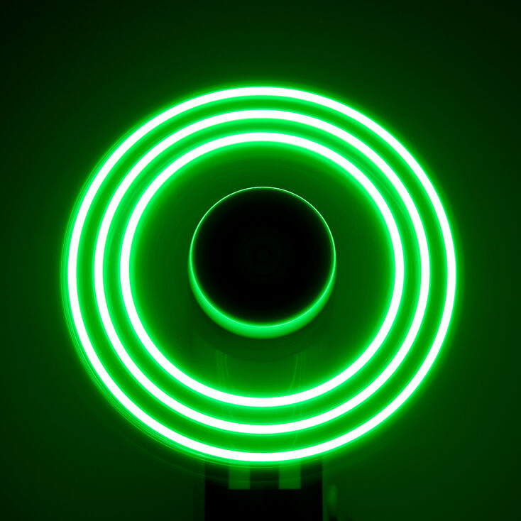 Love Rainbow Stripe Light-Up Hand Held Fan,