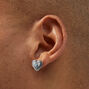 Silver-tone Filigree Heart Cowgirl Stud Earrings,