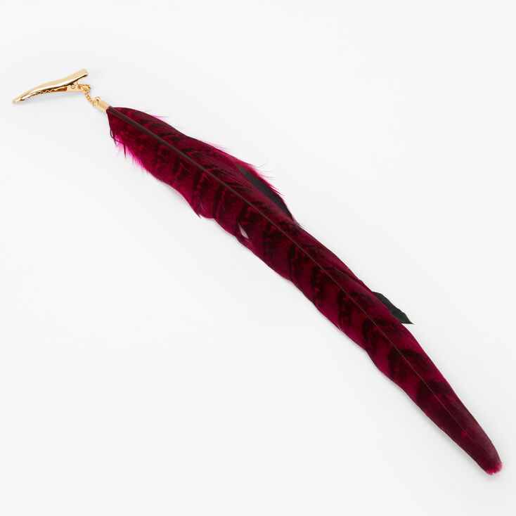 Pink Feather Hair Barrette,