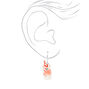 Pink 1 inch Watermelon Cooler Drop Earrings,