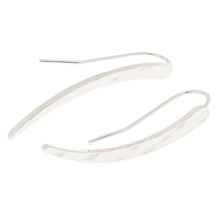 Claire's Bijoux d'oreille texturés 2,5 cm couleur argenté