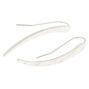 Silver 1&quot; Textured Ear Crawler Earrings,