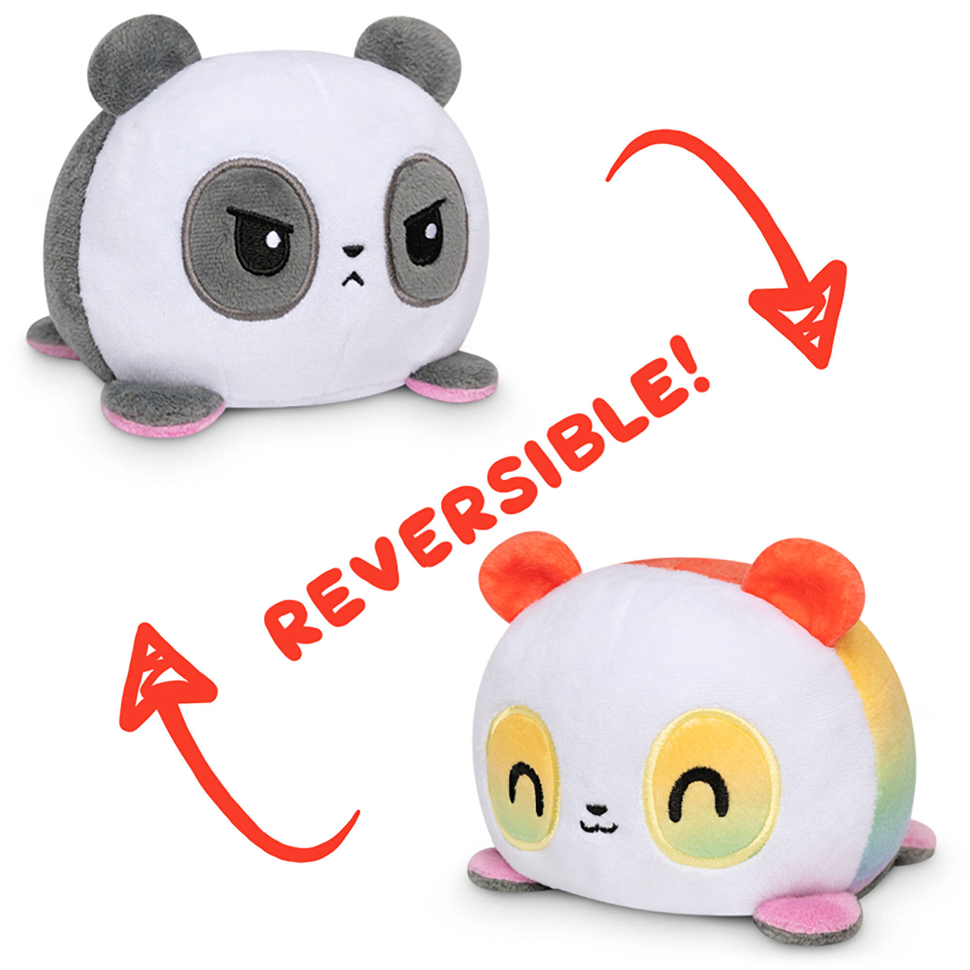 TeeTurtle™ Reversible Plushmates Rainbow Panda,