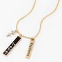 Gold Rectangular Zodiac Pendant Necklace - Sagittarius,