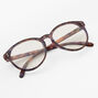 Brown Solar Blue Light Reducing Round Tortoiseshell Clear Lens Frames,