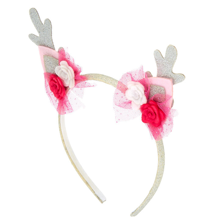 Claire&#39;s Club Deer Antlers Headband - Pink,