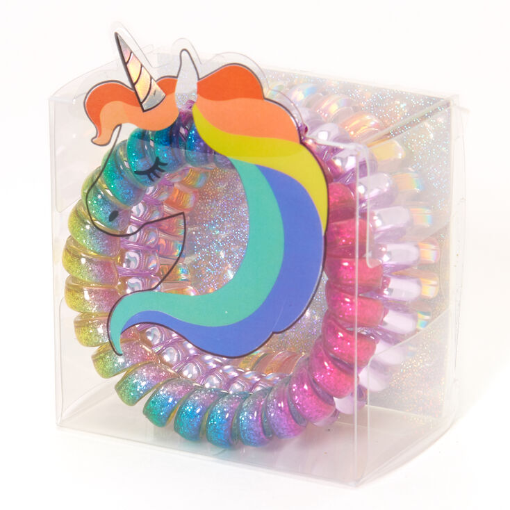 Claire's Élastiques spirale licorne Claire's Club - Lot de 3