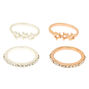 Mixed Metal Constellation Midi Rings - 4 Pack,