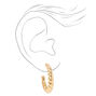 Gold 30MM Scalloped Half Hoop Earrings,