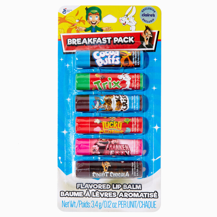 General Mills® Claire's Exclusive Breakfast Pack Cereal Flavored Lip Balm Set - 6 Pack