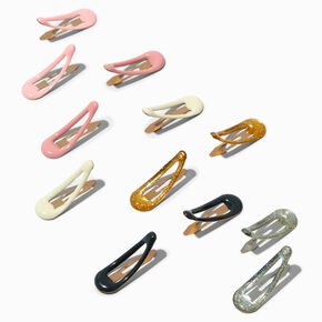 Claire&#39;s Club Neutral Snap Hair Clips - 12 Pack,