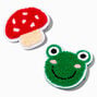 Fuzzy Mushroom Frog Hair Barrettes &#40;2 Pack&#41;,