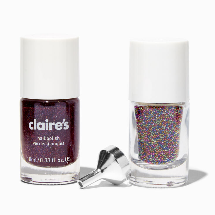 Multicolored Glitter Nail Polish Set - 2 Pack,