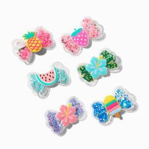 Claire&#39;s Club Summer Fruit Shaker Hair Bow Clips - 6 Pack,