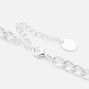 Silver Embellished Lock &amp; Key Charms 14&quot; Necklace,