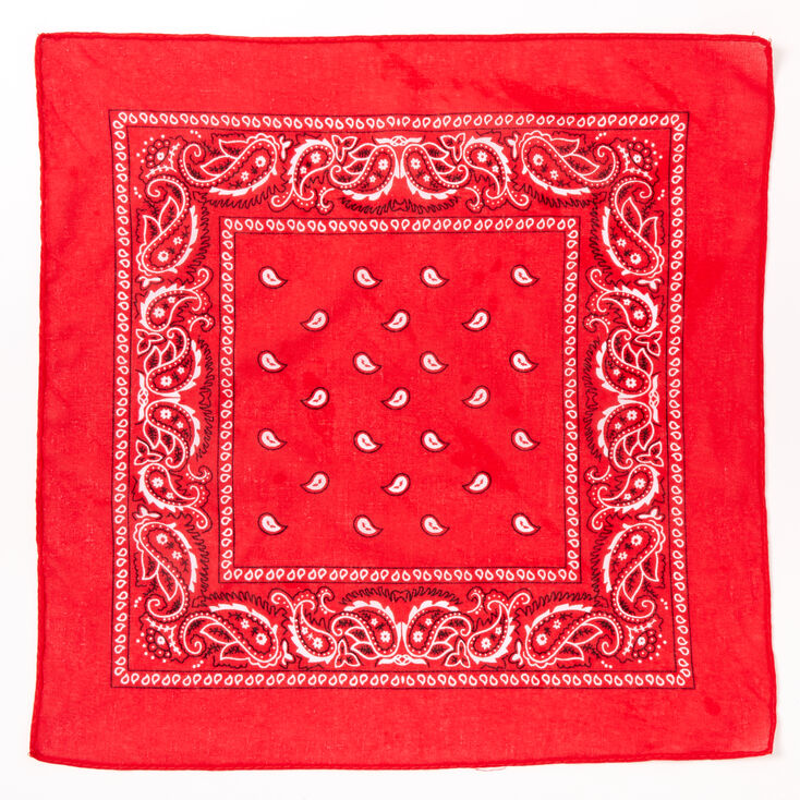 Claire&#39;s Club Paisley Bandana Headwrap - Red,