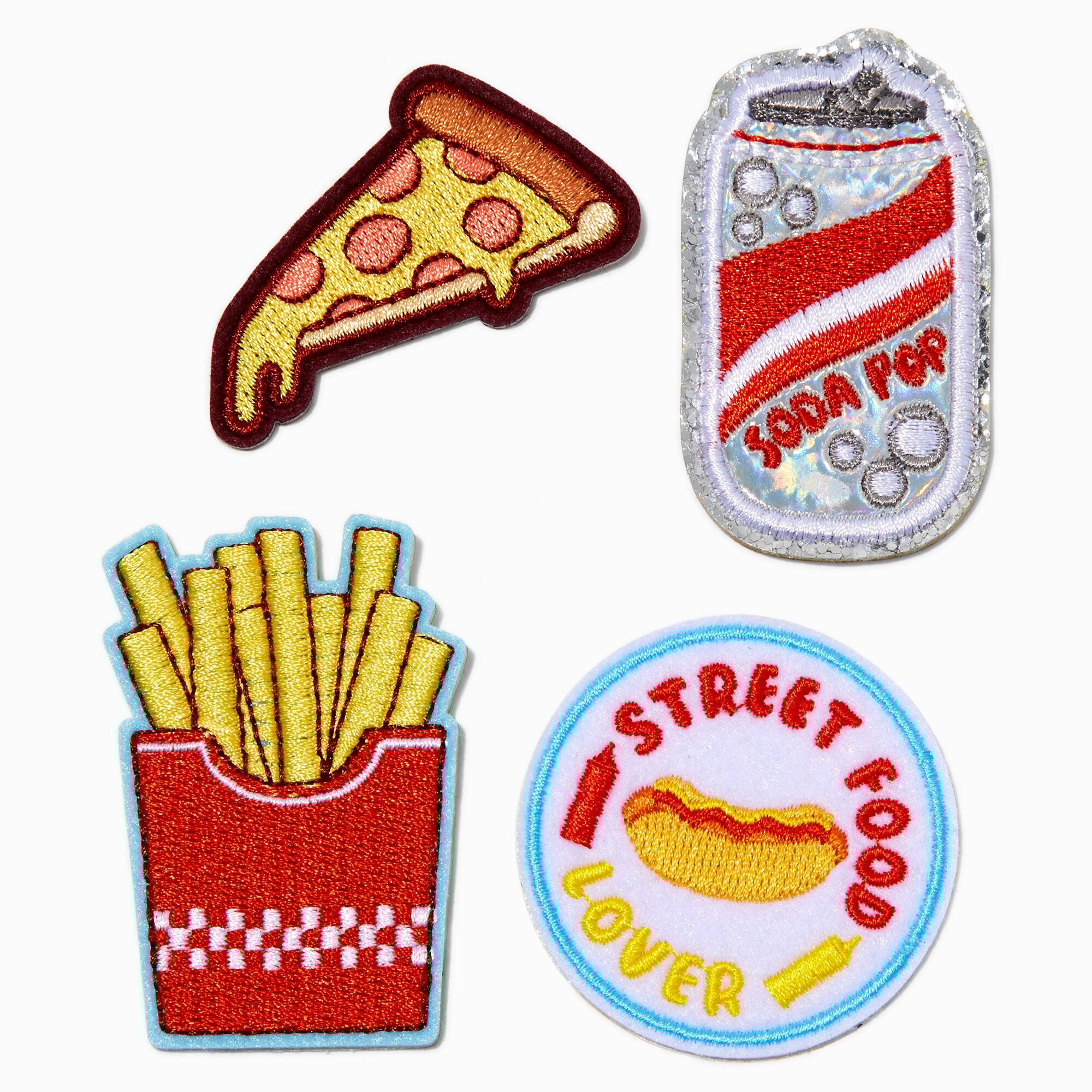 DIY American Food Stick-On Patches - 4 Pack,