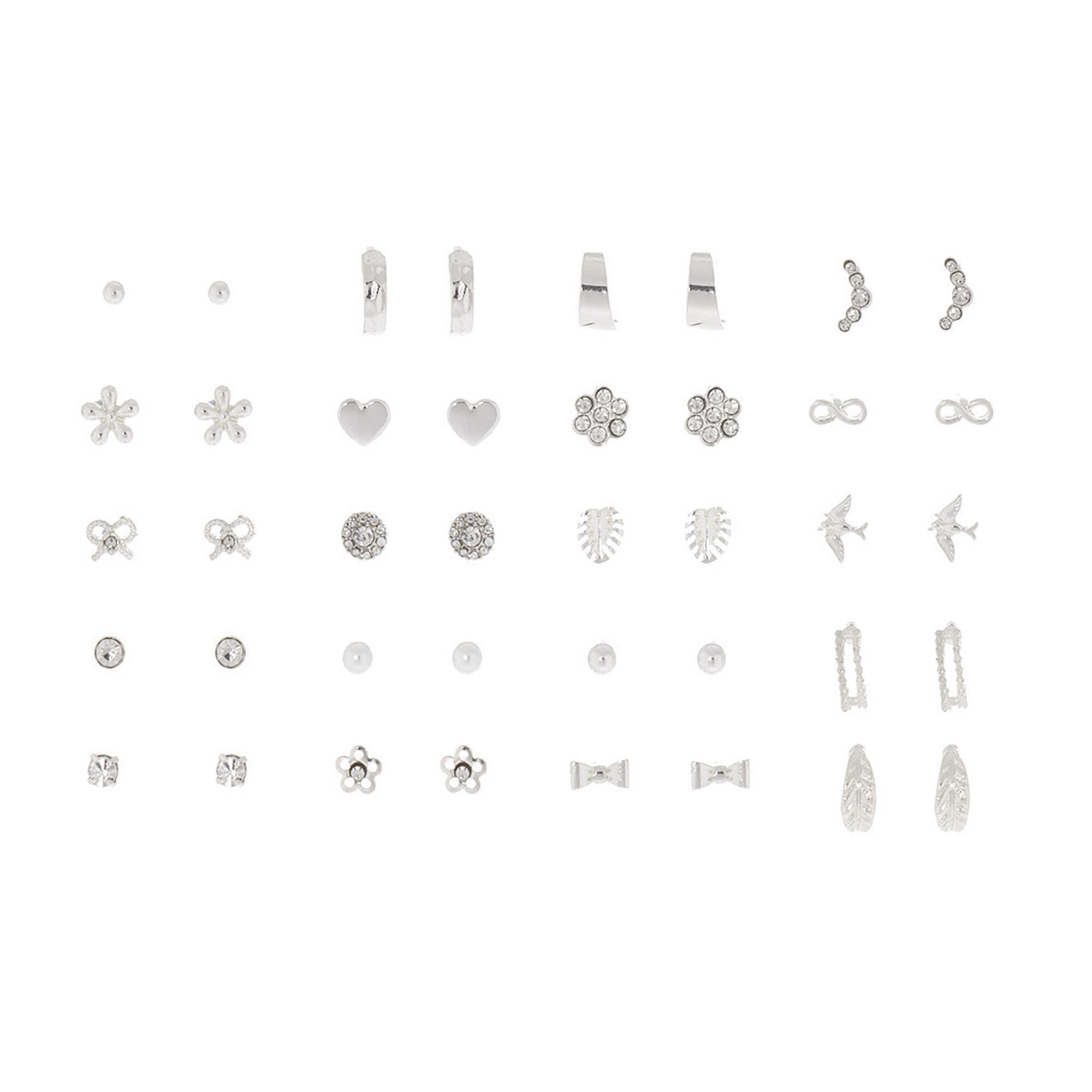 Silver Nature Chic Stud Earring Set