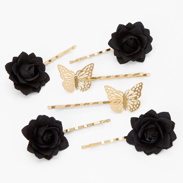 Claire's Rose Flower Hair Pins - 6 Pack | Ivory