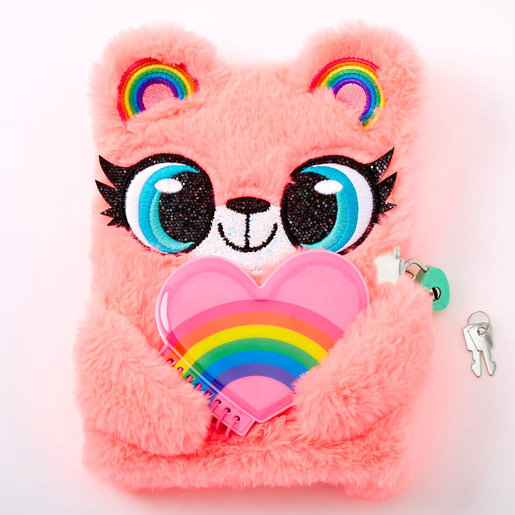 Claire's Journal intime avec cadenas Izzy l’ours - Rose