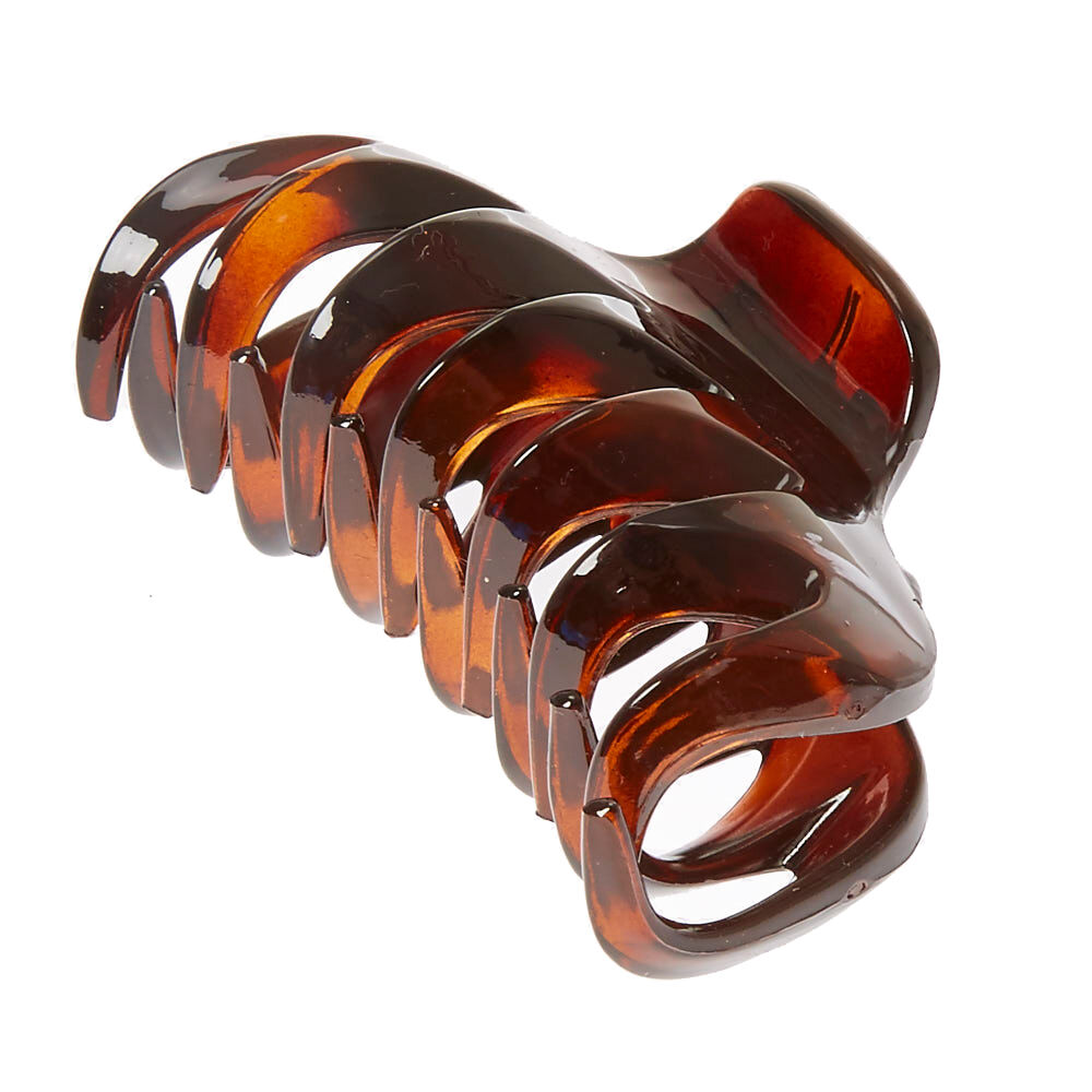Medium Spiked Hair Claw - Brown,