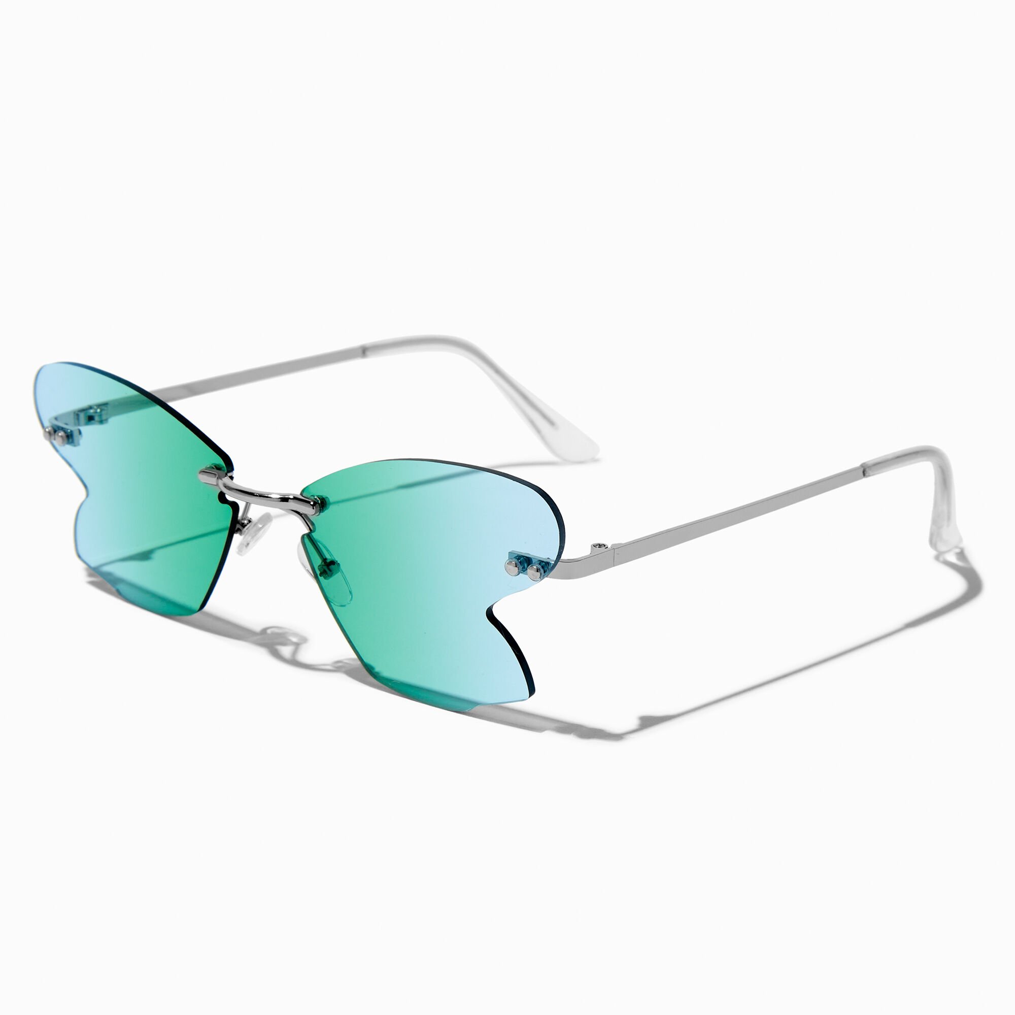 View Claires BlueGreen Butterfly Wing Sunglasses information