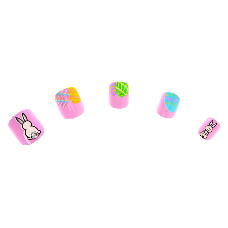 Bunny Square Press On Faux Nail Set - 24 Pack | Claire's