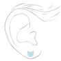 Silver Bunny, Butterfly &amp; Cat Stud Earrings - 9 Pack,
