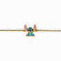 Bracelet de cheville couleur argent&eacute;e et couleur dor&eacute;e Stitch Disney,