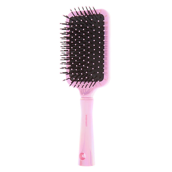 Holographic Unicorn Dream Paddle Hair Brush - Pink,