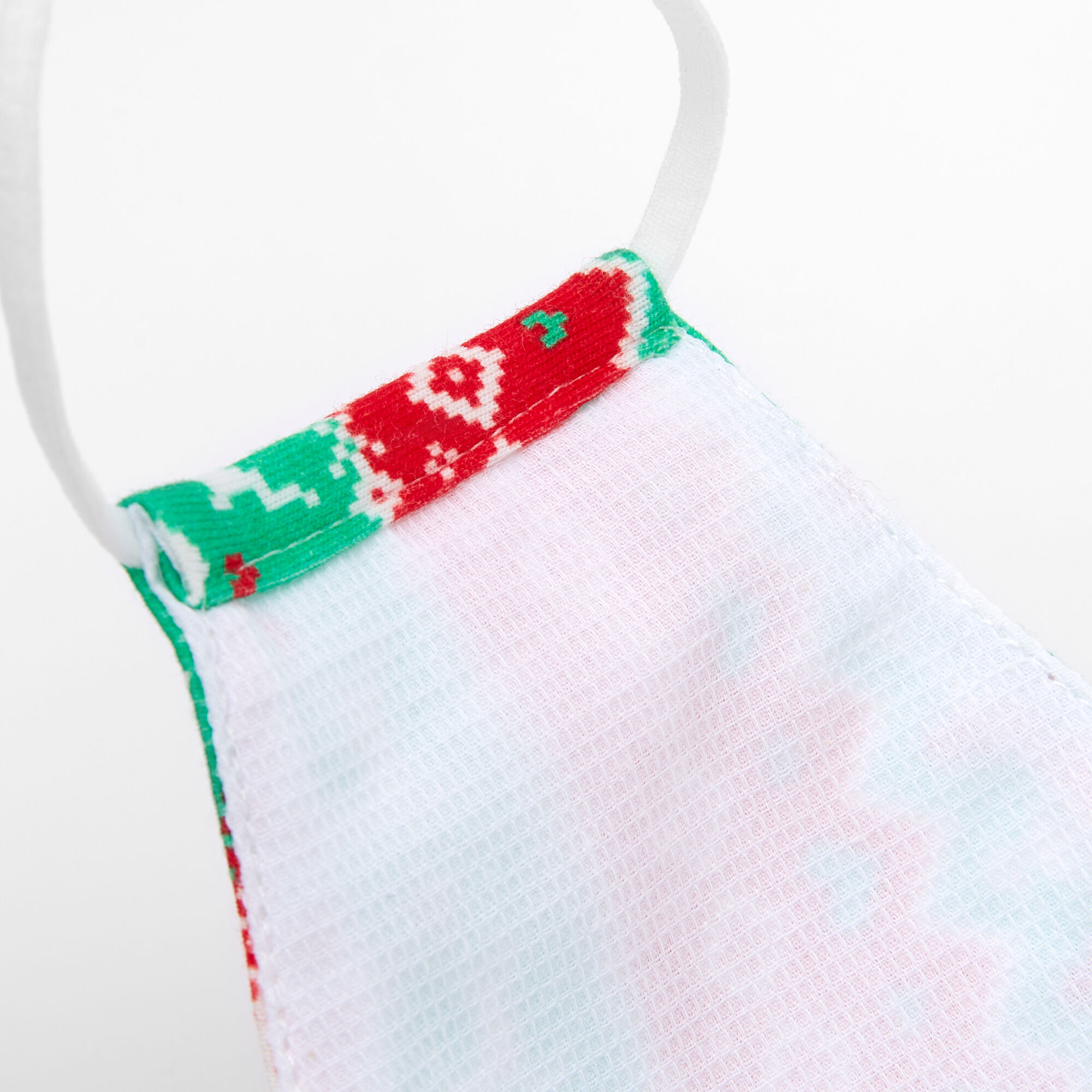 Family Pack Cotton Christmas Sweater Print Face Masks - Child Small and Adult,