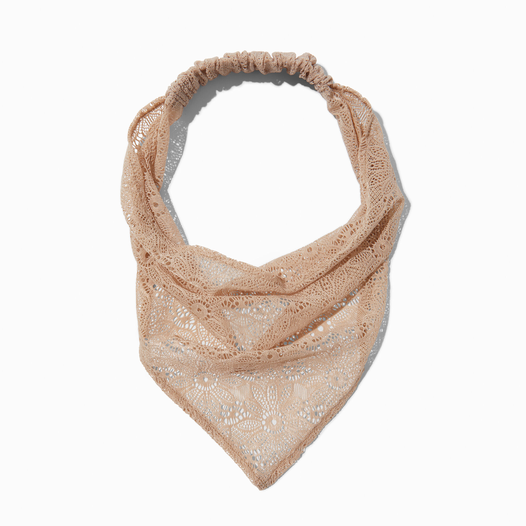 View Claires Nude Floral Lace Head Scarf information