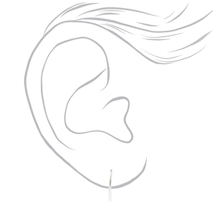 C LUXE by Claire&#39;s Sterling Silver 10mm Hoop Earrings,