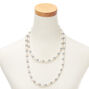 Long Glass Pearl Necklace,