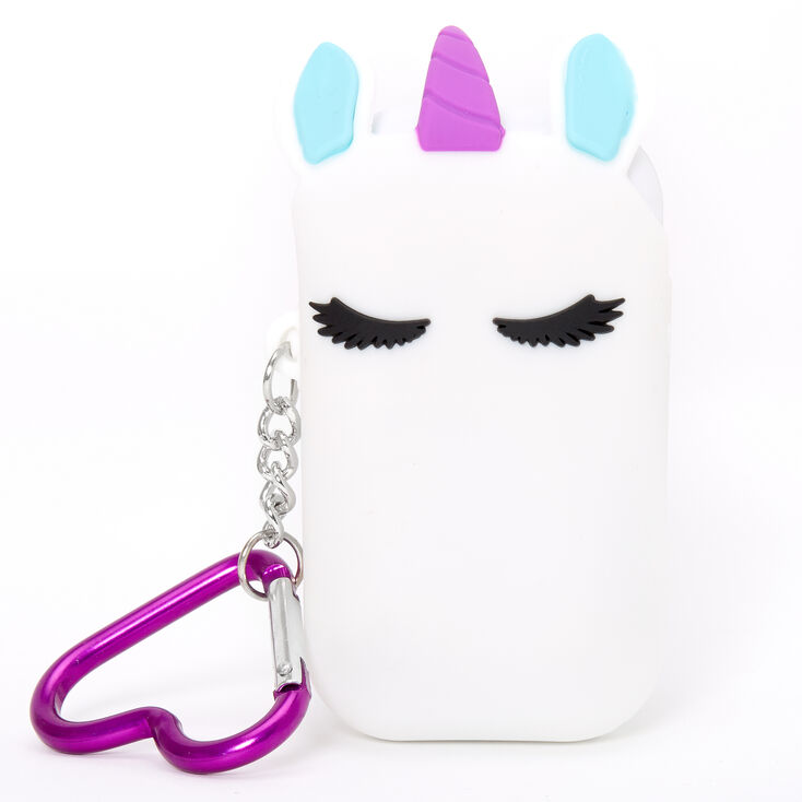 Claire's Porte-clés paille rétractable réutilisable licorne - Blanc