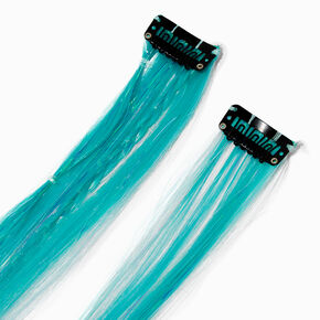 Green Ombr&eacute; Faux Hair Clip In Extensions - 2 Pack,