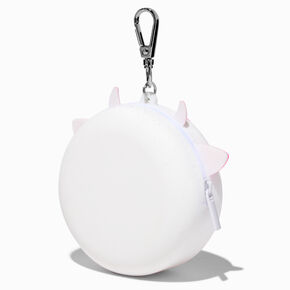 Pink Cow Donut Mini Mart Jelly Coin Purse Keychain,