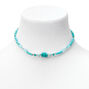 Turquoise Beaded Choker Necklace,