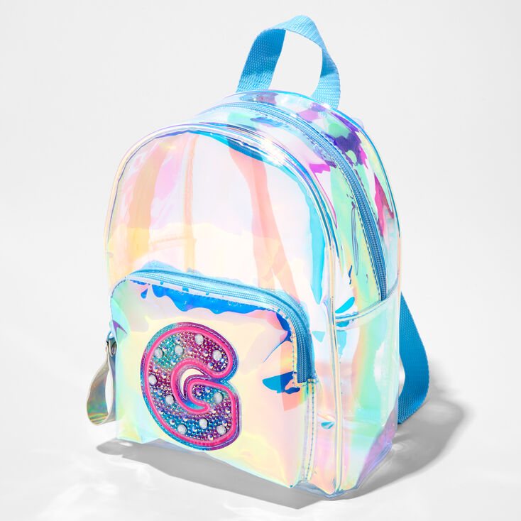 Holographic Initial Mini Backpack - G,
